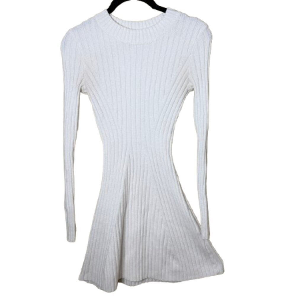 HOLLISTER Cream Sweater Dress Skater Fit and Flare Size Small